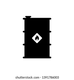 Oil barrel simple vector icon.