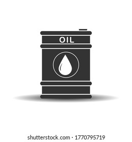 Oil barrel Simple vector icon for theme design, isolated on white background