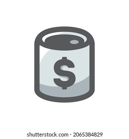 Oil Barrel simple Vector icon Cartoon illustration.