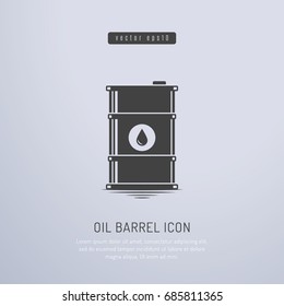 Oil barrel single color icon vector illustration