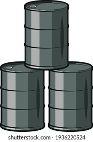Oil barrel. Storage of chemical waste, oil, gasoline