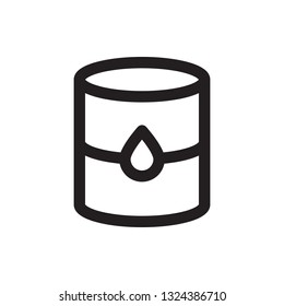 Oil Barrel in trendy outline style design. Vector graphic illustration. Editable Vector stroke.EPS 10