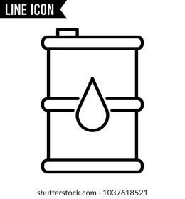 Oil barrel vector icon