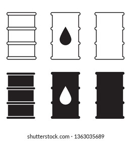 Oil barrel vector icon