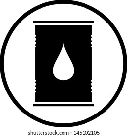 Oil barrel vector icon