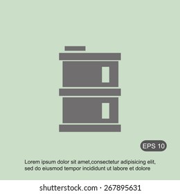 oil barrel vector icon