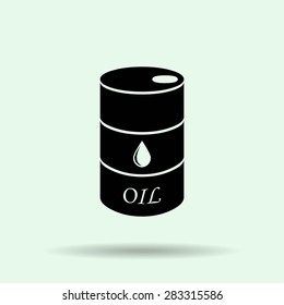 Oil barrel vector icon