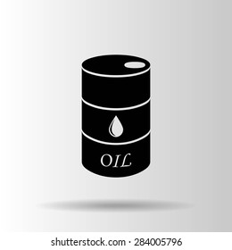 Oil barrel vector icon