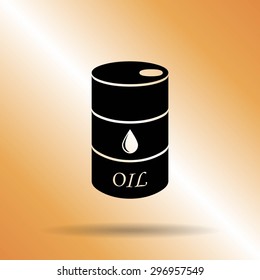 Oil barrel vector icon