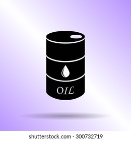 Oil barrel vector icon