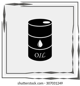 Oil barrel vector icon