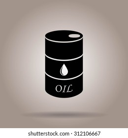 Oil barrel vector icon