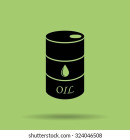 Oil barrel vector icon