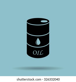 Oil barrel vector icon