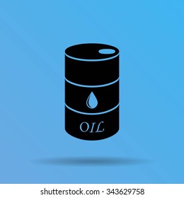 Oil barrel vector icon