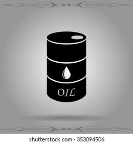 Oil barrel vector icon