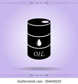 Oil barrel vector icon