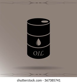 Oil barrel vector icon