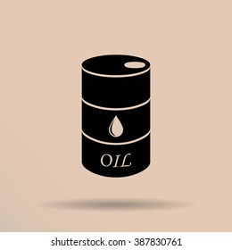Oil barrel vector icon