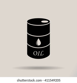 Oil barrel vector icon