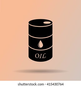 Oil barrel vector icon