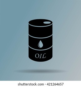 Oil barrel vector icon