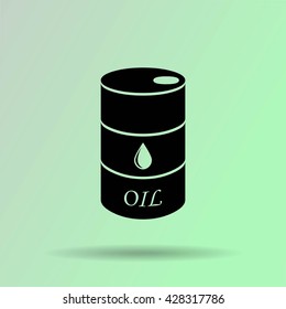 Oil barrel vector icon
