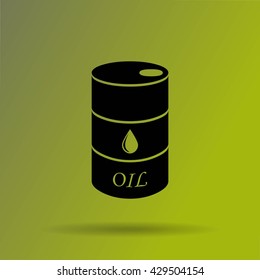 Oil barrel vector icon