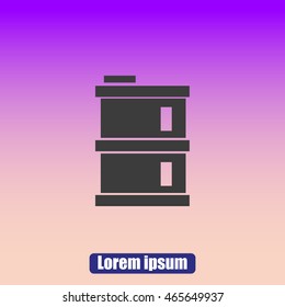 oil barrel vector icon