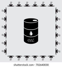 Oil barrel vector icon