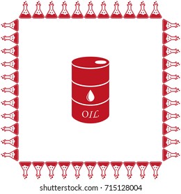 Oil barrel vector icon
