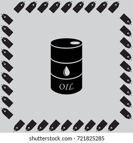 Oil barrel vector icon