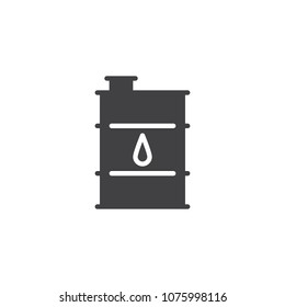 Oil barrel vector icon. filled flat sign for mobile concept and web design. Barrel simple solid icon. Symbol, logo illustration. Pixel perfect vector graphics