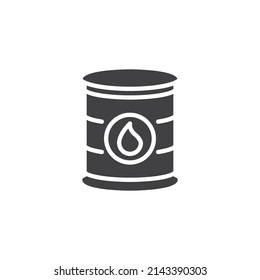 Oil Barrel vector icon. filled flat sign for mobile concept and web design. Crude oil barrel glyph icon. Symbol, logo illustration. Vector graphics