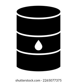 Icono del vector del barril de petróleo. Ilustración de la escasez de petróleo.