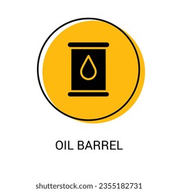 Vector de barril de petróleo. Ilustración del icono del barril de aceite sobre fondo blanco. Vector de material.