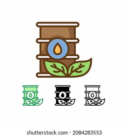 oil barrel vector icon isolated on white background. Ecology icon. filled line, outline, solid icon. Signs and symbols can be used for web, logo, mobile app, UI, UX