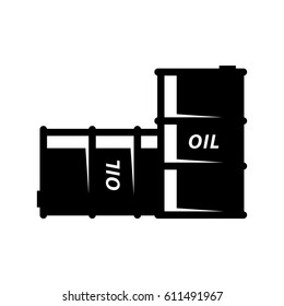 Oil barrel vector icon, isolated object on white background