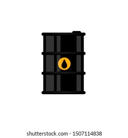 oil barrel vector icon.vector illustration in flat style.isolated on white background.10 eps.