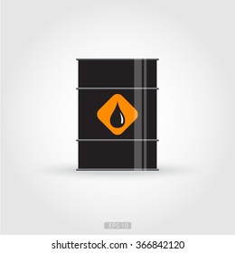 Oil barrel. Vector illustration.