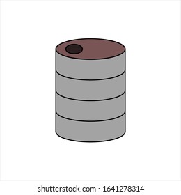 Oil barrel vector illustration isolated on white