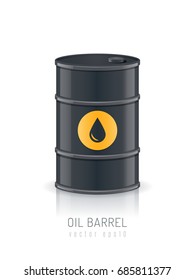 Oil Barrel Vector Illustration Isolated On White