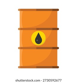 Ilustração do vetor do barril de óleo sobre um fundo branco