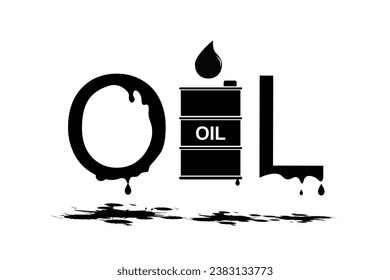 Imágenes vectoriales de barril de petróleo. Negocio