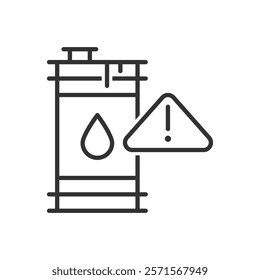 Oil Barrel Warning Icon Sign Symbol