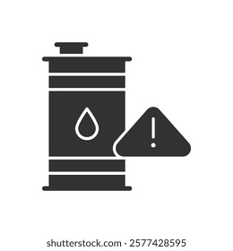 Oil Barrel Warning Icon Sign Symbol