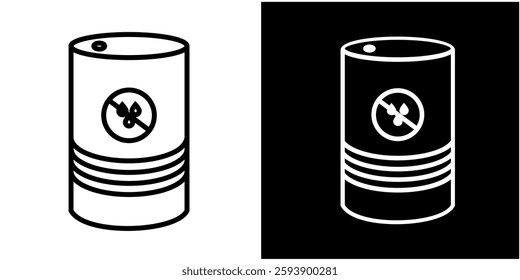 Oil barrels Fuel oil. Petroleum drum logo. Oil stock, on black and white background