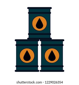 Oil barrels stacked