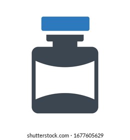oil beaker vector glyph color icon 