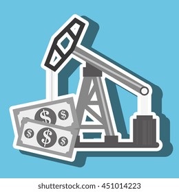 oil and bills isolated icon design, vector illustration  graphic 